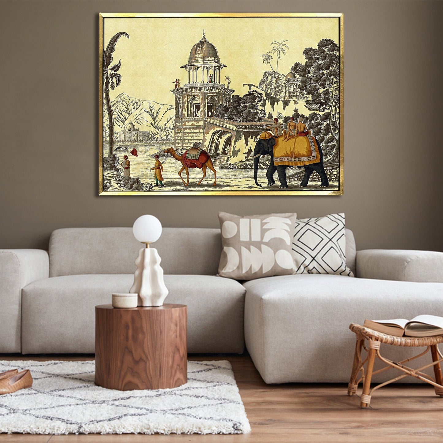The Mughal Stronghold Wall Art Canvas Painting