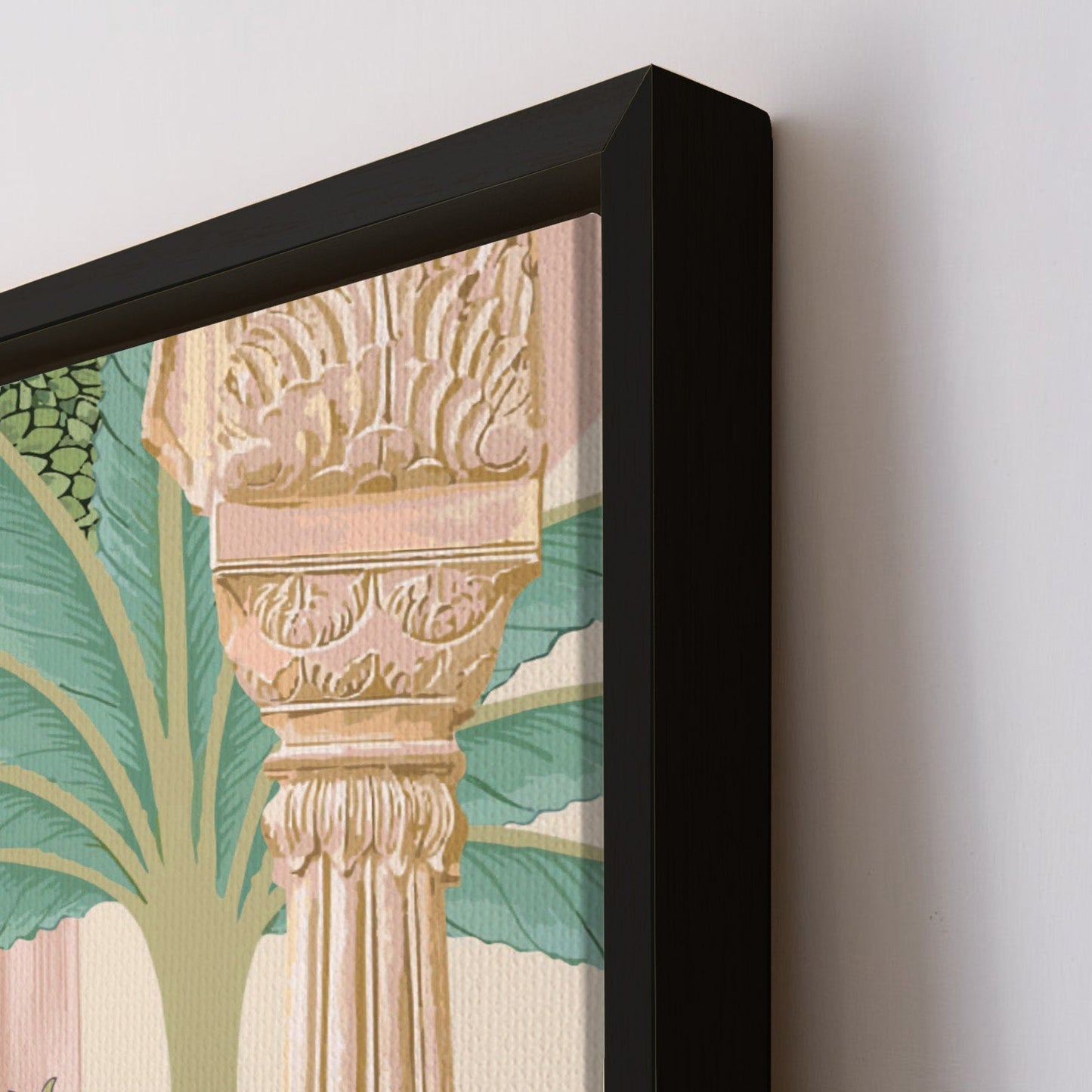 Mughal Garden Peacock Canvas Wall painting