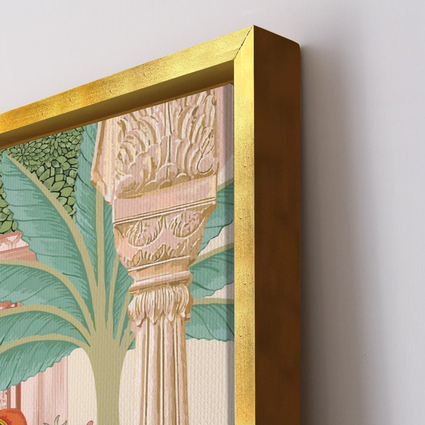 Mughal Garden Peacock Canvas Wall painting