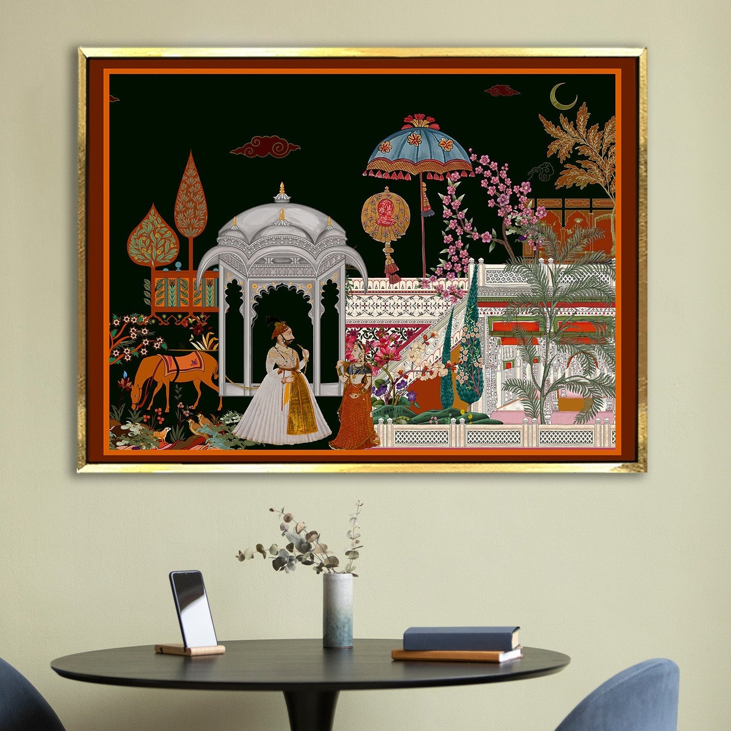Mughal Garden View Canvas Painting