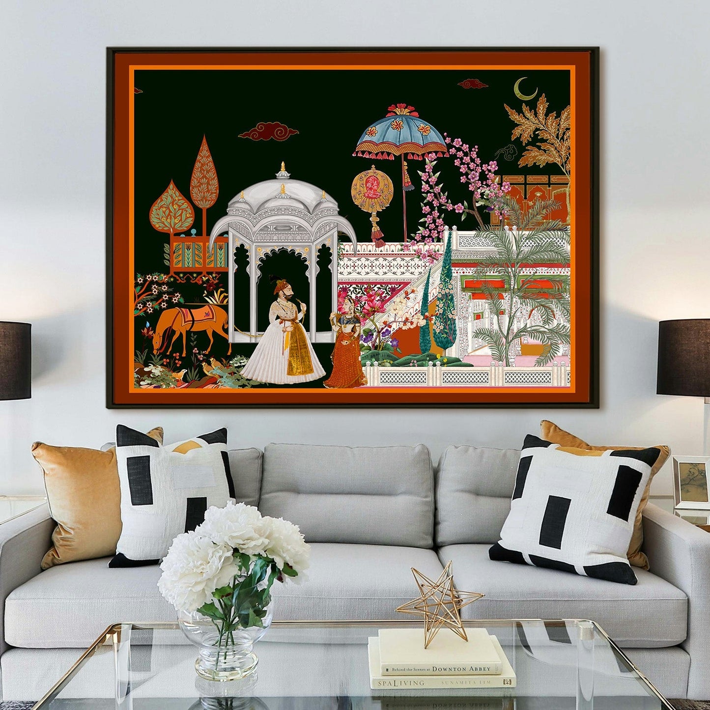 Mughal Garden View Canvas Painting