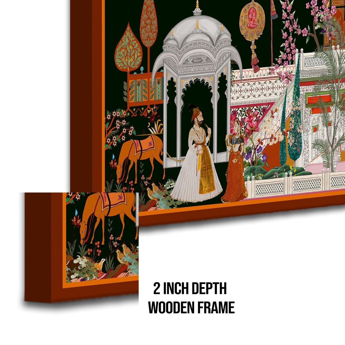 Mughal Garden View Canvas Painting