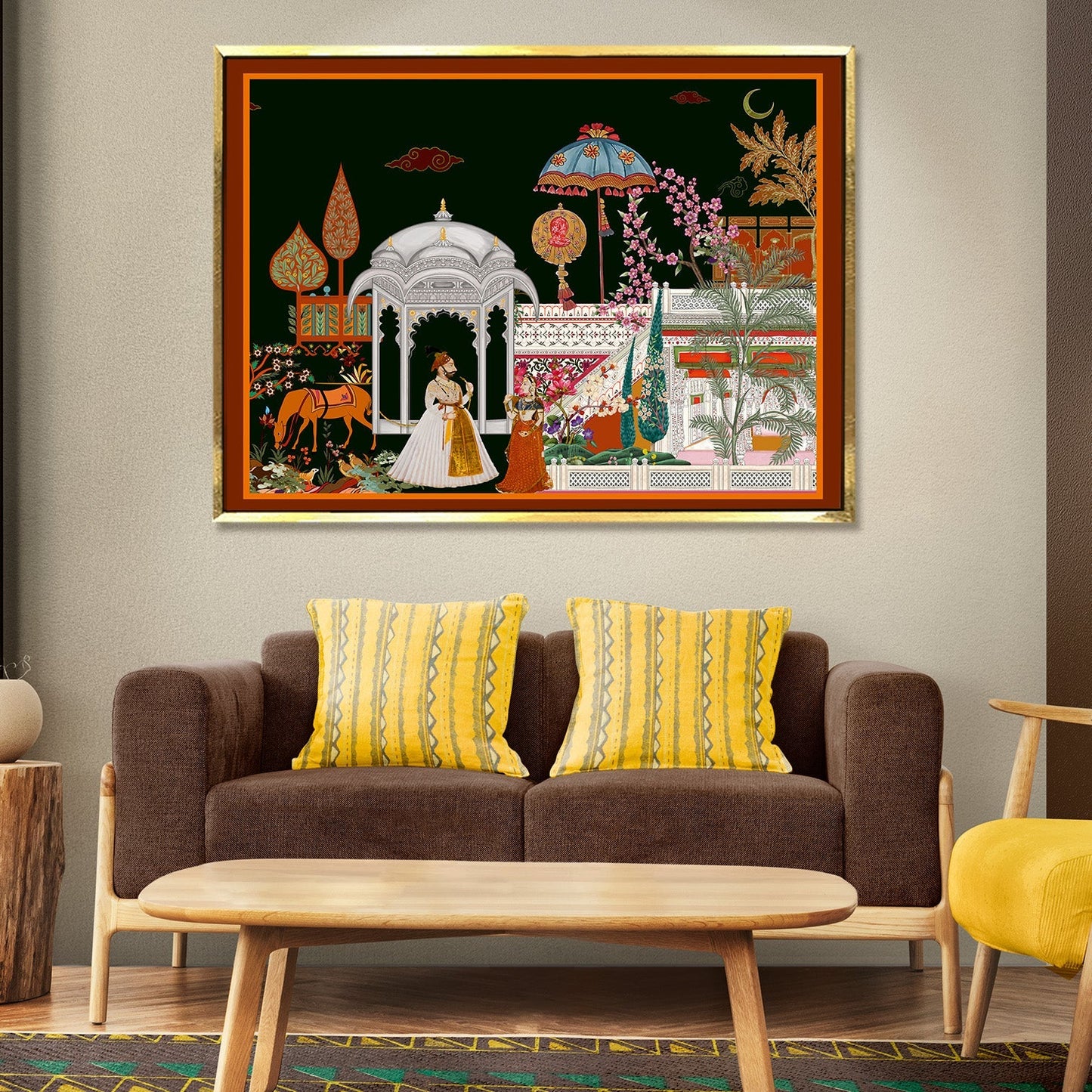Mughal Garden View Canvas Painting