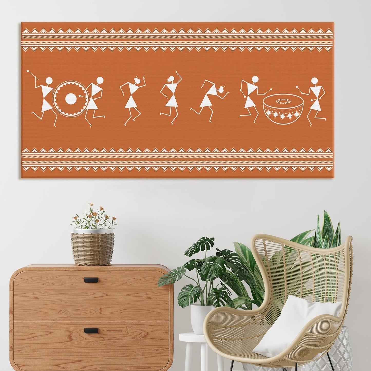 Warli painting Canvas Wall Art Painting