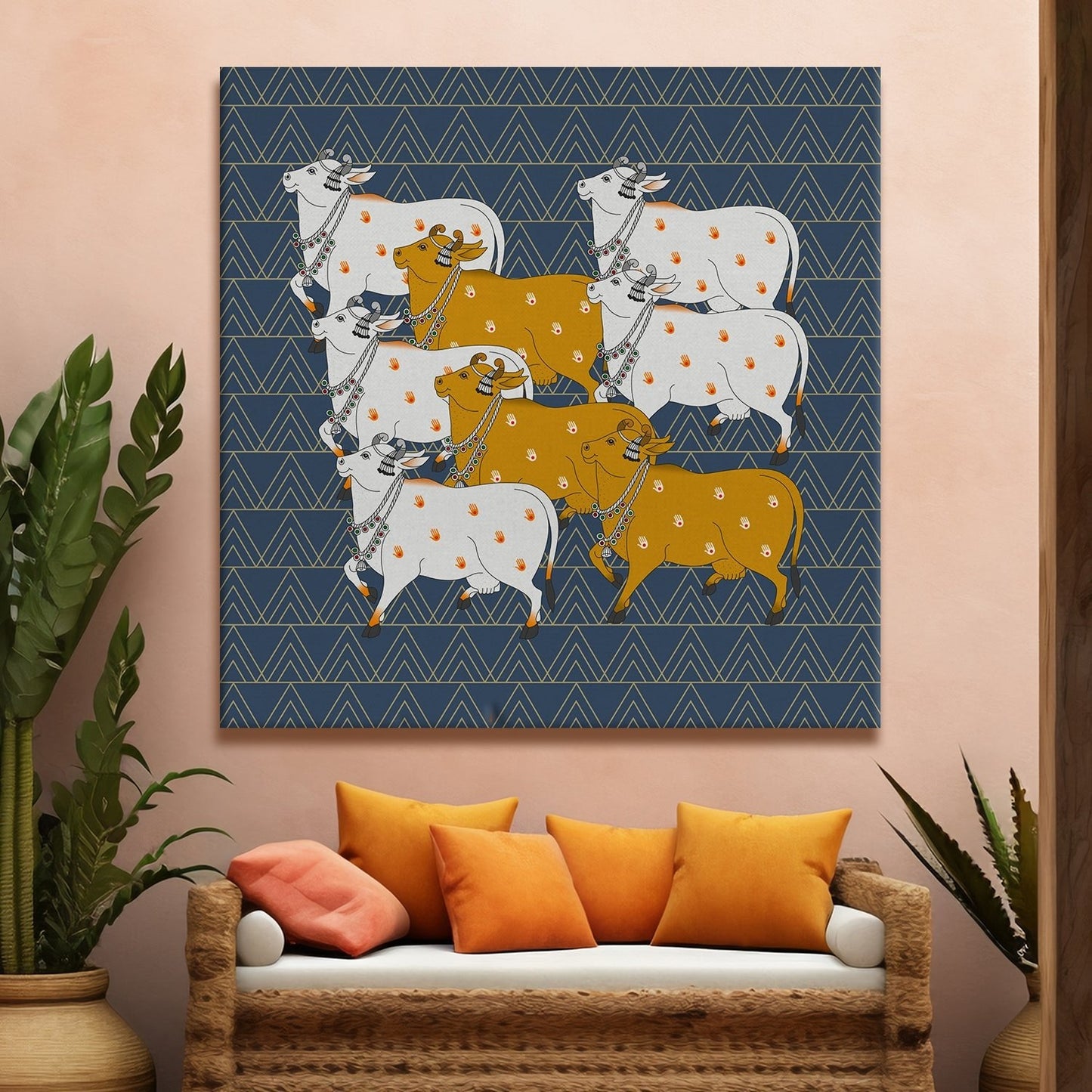 Traditional Pichwai Canvas Wall Art Painting