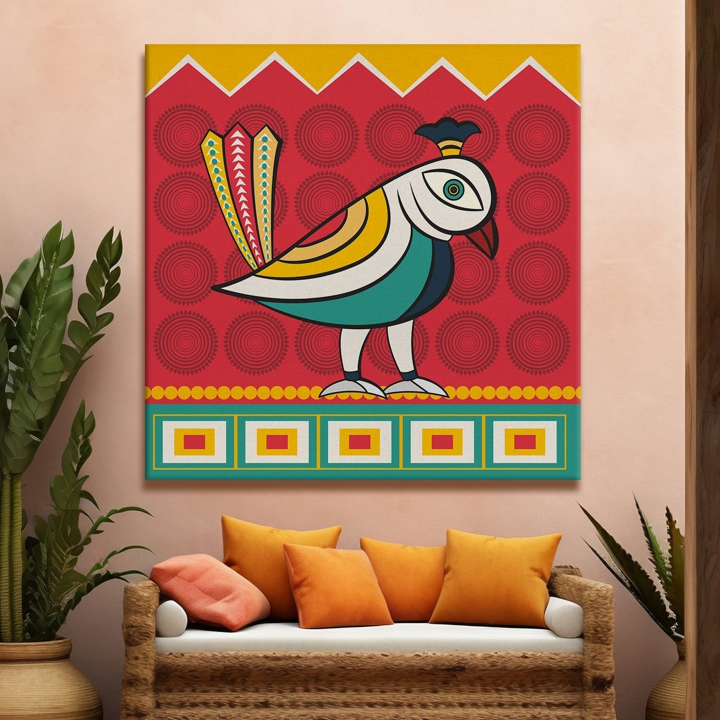 Kalighat Patachitra Canvas Wall Art Painting