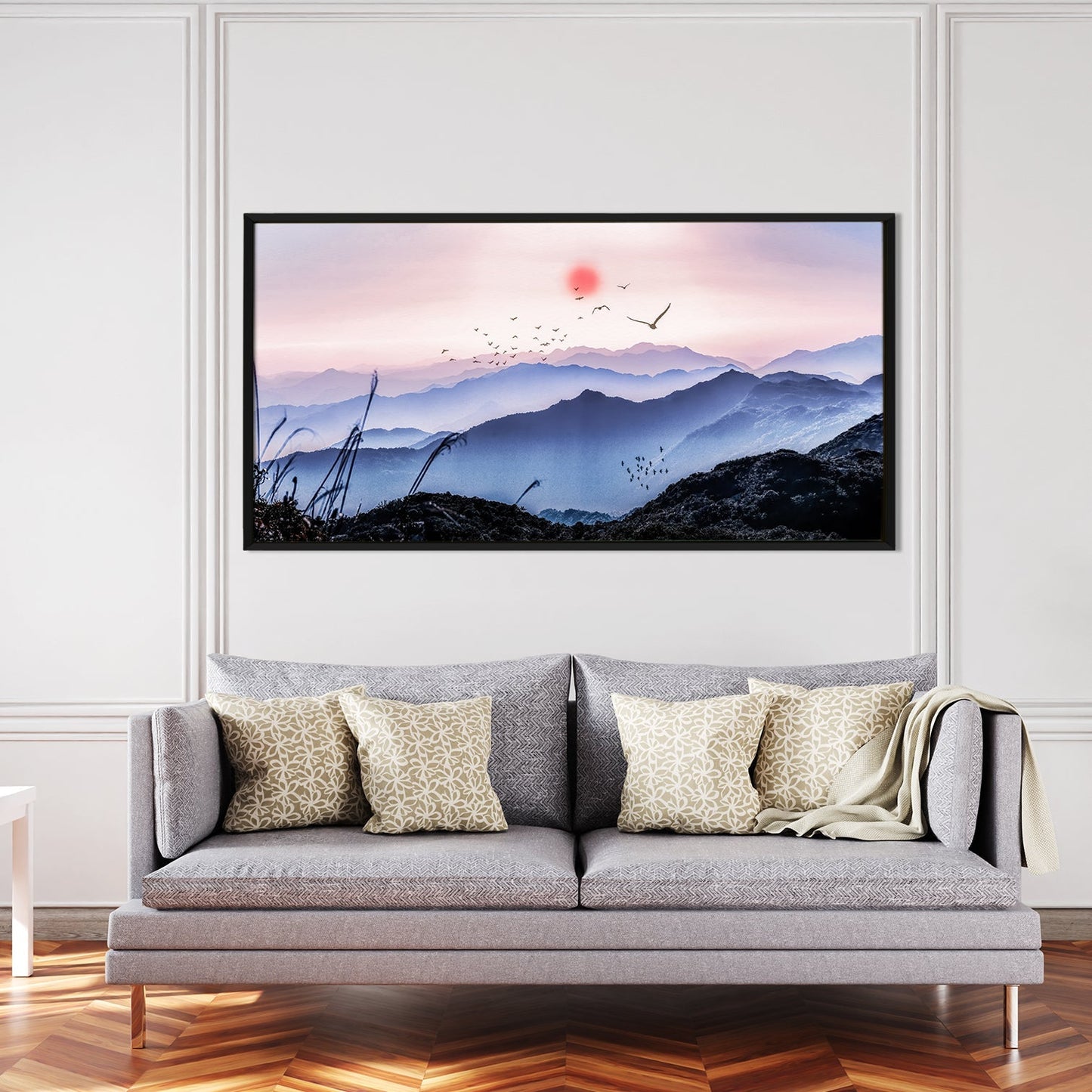 Landscapes Abstract Modern Art Large Canvas Paintings. Framed Digital Reprints of Famous and Vibrant Artwork (LDWA02)