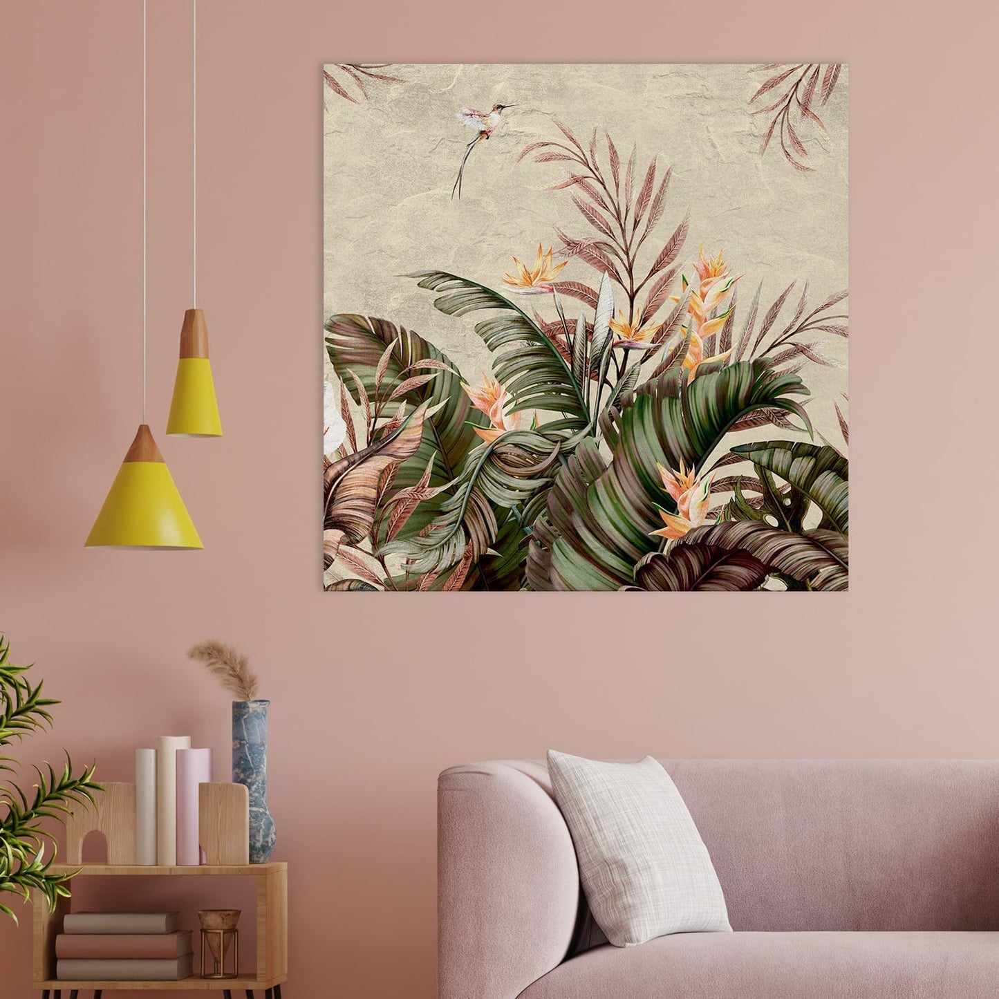 Large Topical Canvas Wall Art Painting for Living Room, Home, and Office.