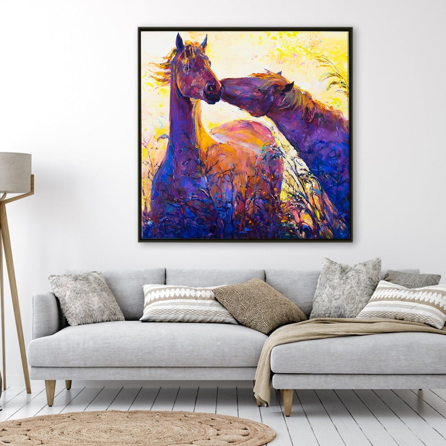 Large Wildlife Canvas Wall Art Painting for Living Room and Office.