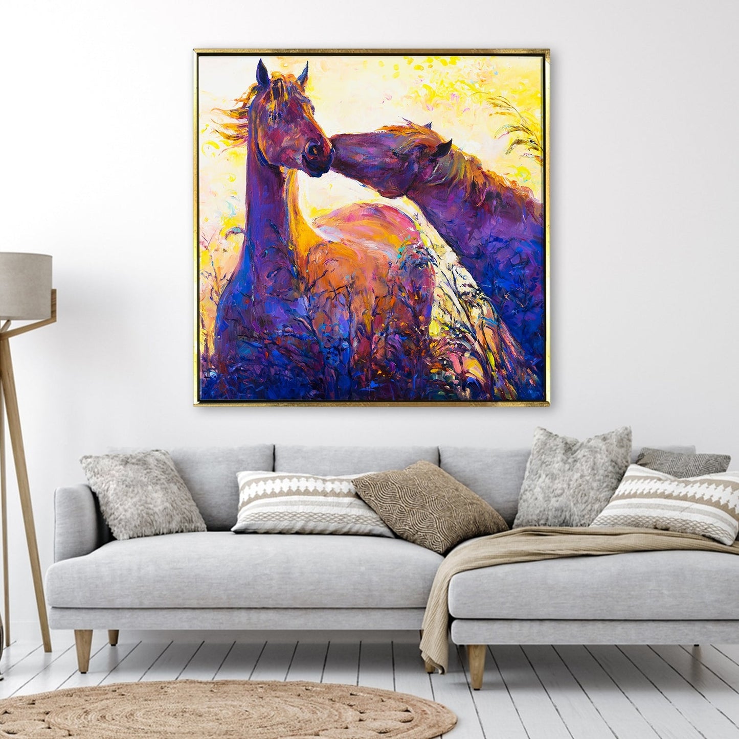 Large Wildlife Canvas Wall Art Painting for Living Room and Office.