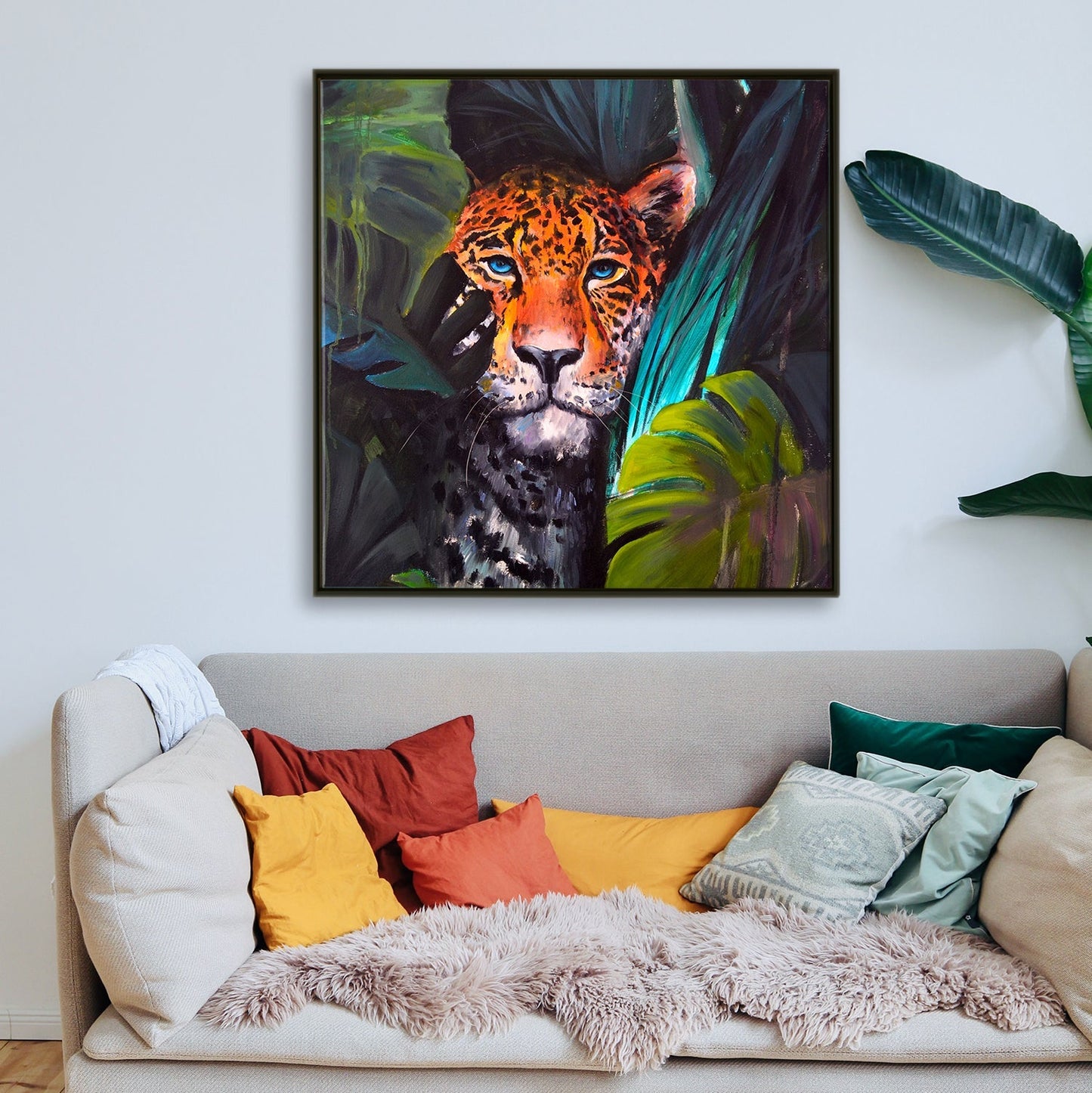 Large Wildlife Canvas Wall Art Painting for Living Room, Home, and Office.