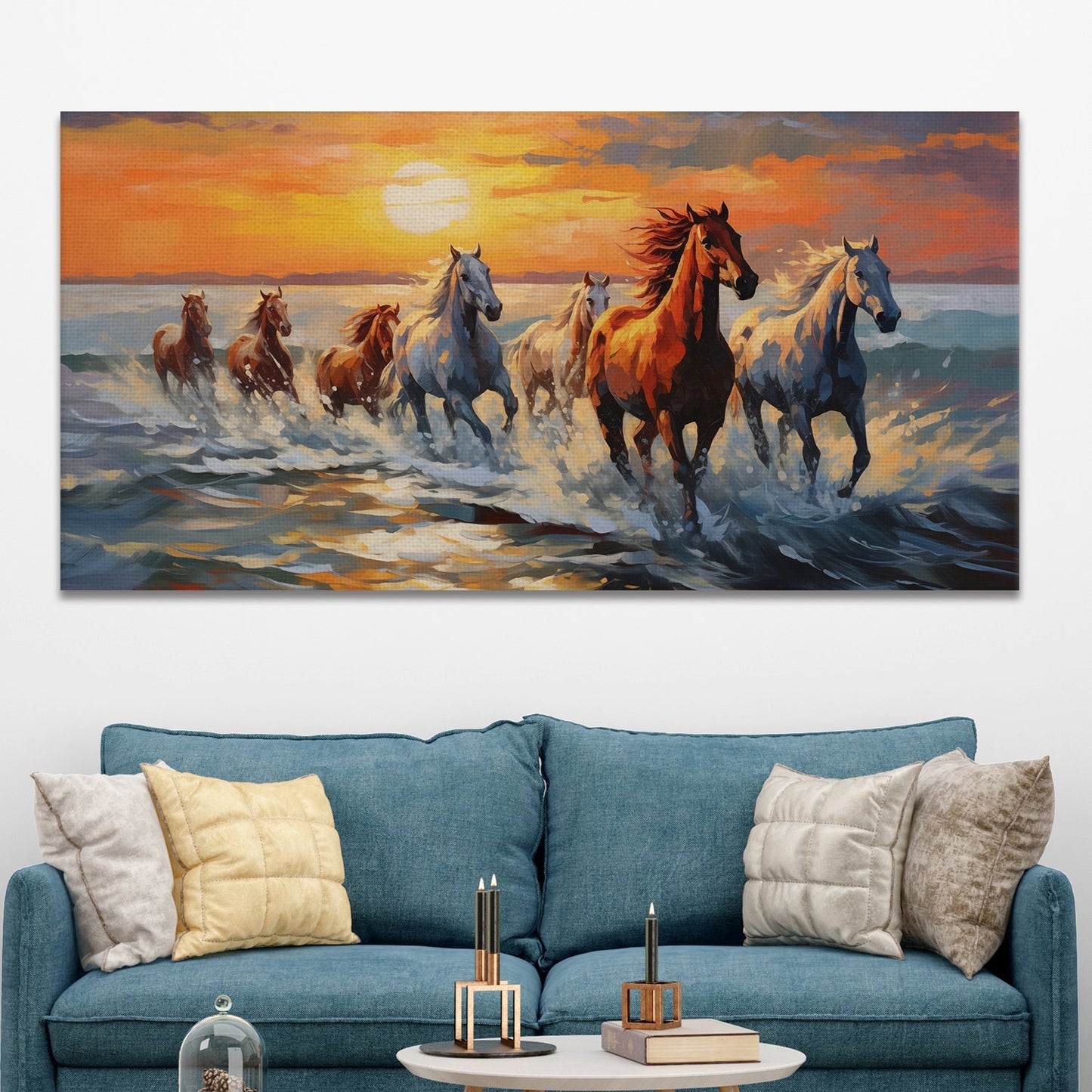 Large Wildlife Canvas Wall Art Painting for Living Room, Home, and Office.