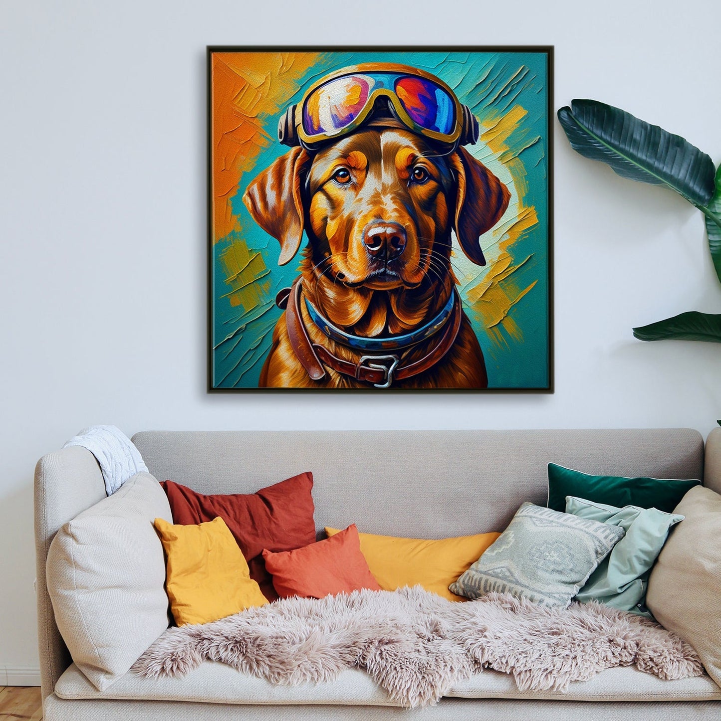 Large Wildlife Canvas Wall Art Painting for Living Room, Home, and Office.