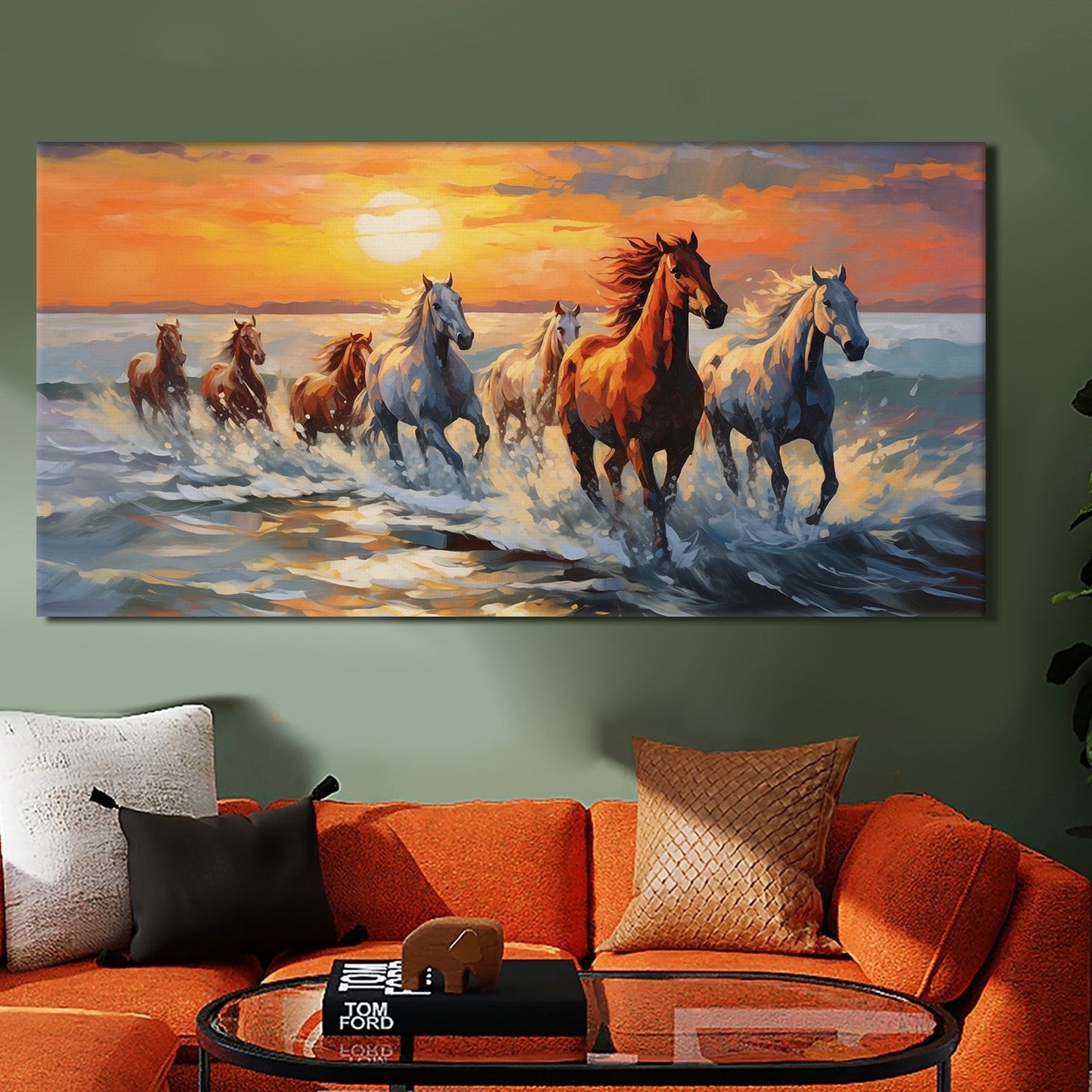 Large Wildlife Canvas Wall Art Painting for Living Room, Home, and Office.