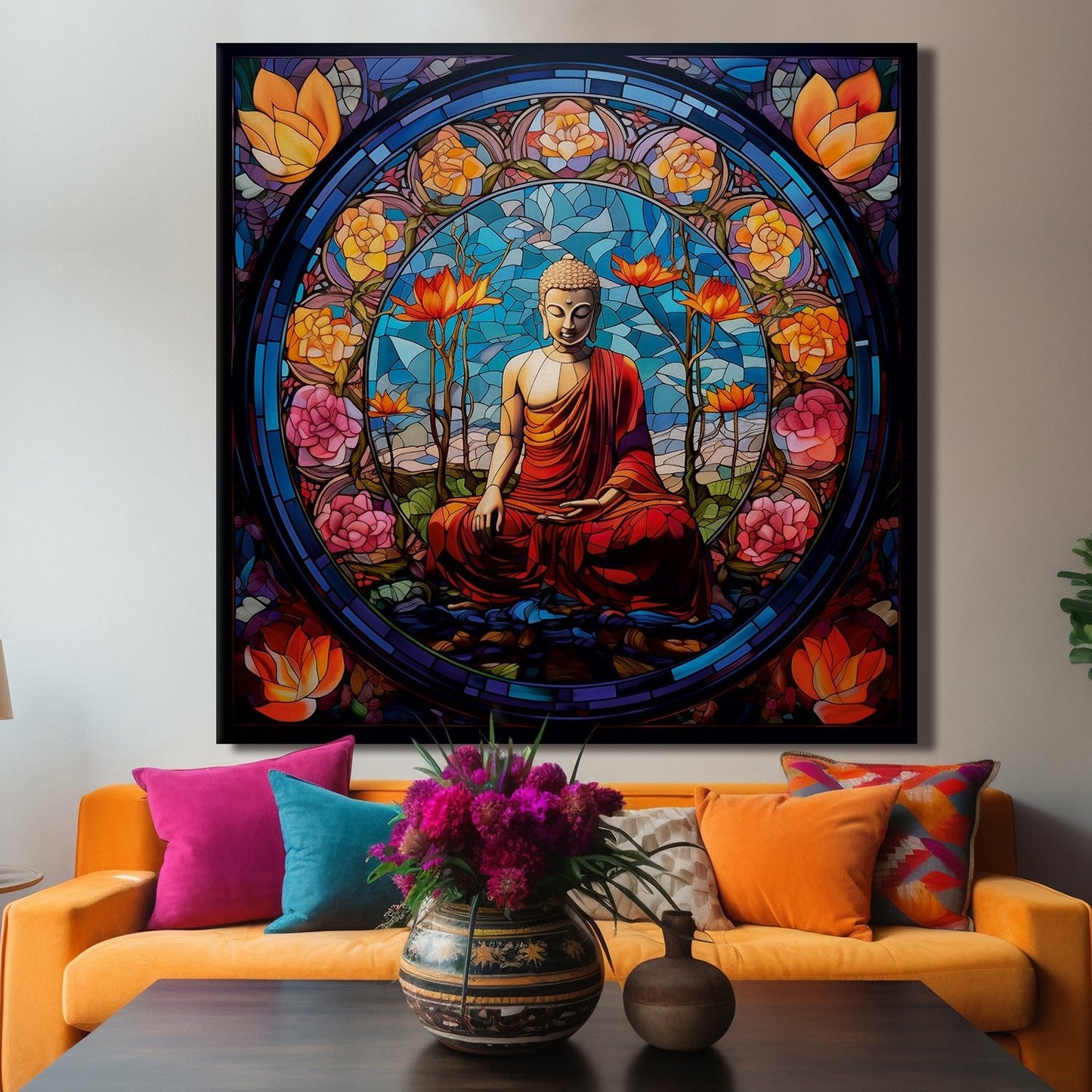 Lord Buddha Vastu Canvas Wall Art Painting