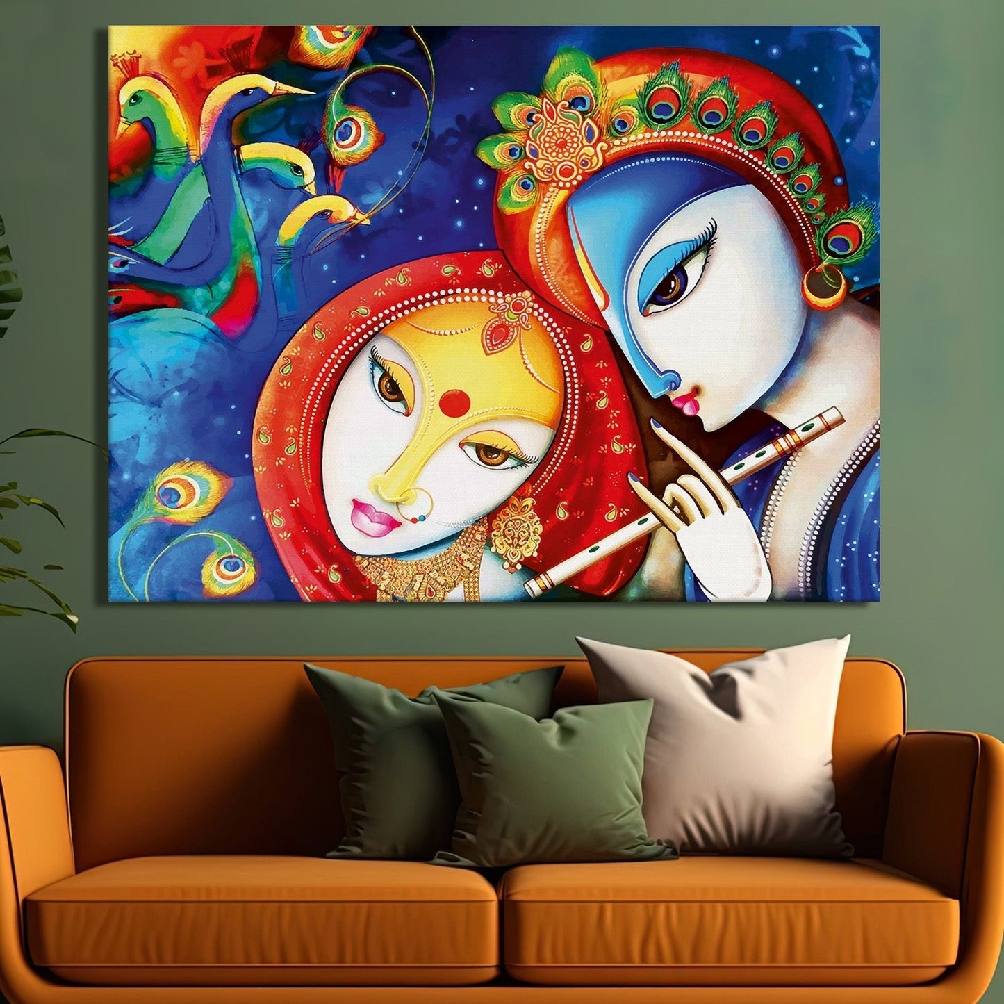 Radha Krishna canvas wall art painting