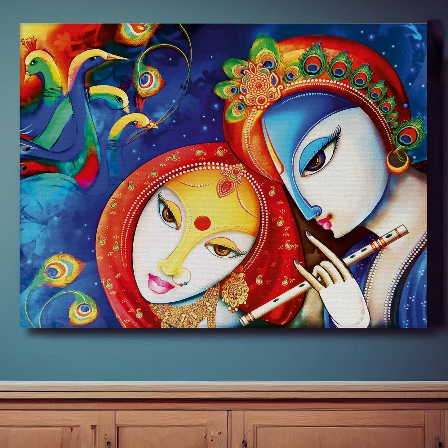 Radha Krishna canvas wall art painting