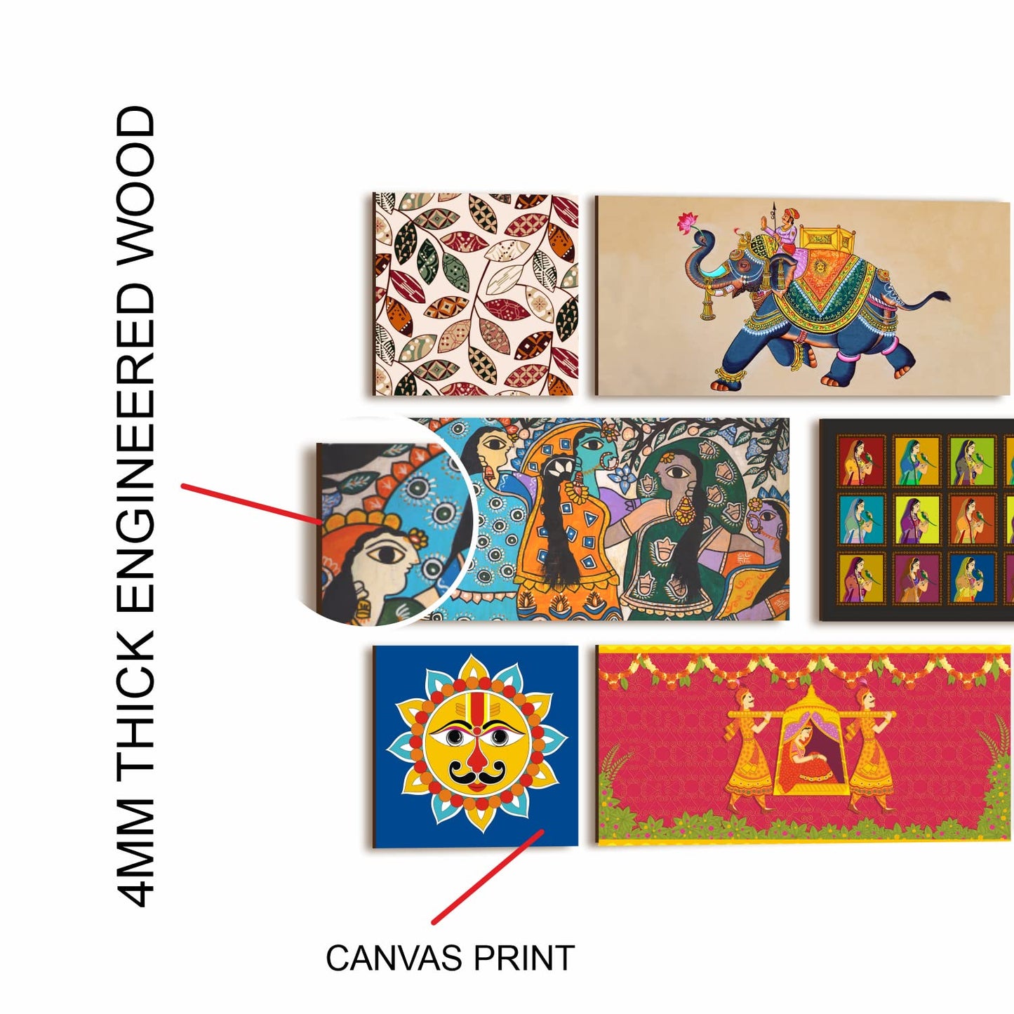 Madhubani Canvas Painting Wall Art