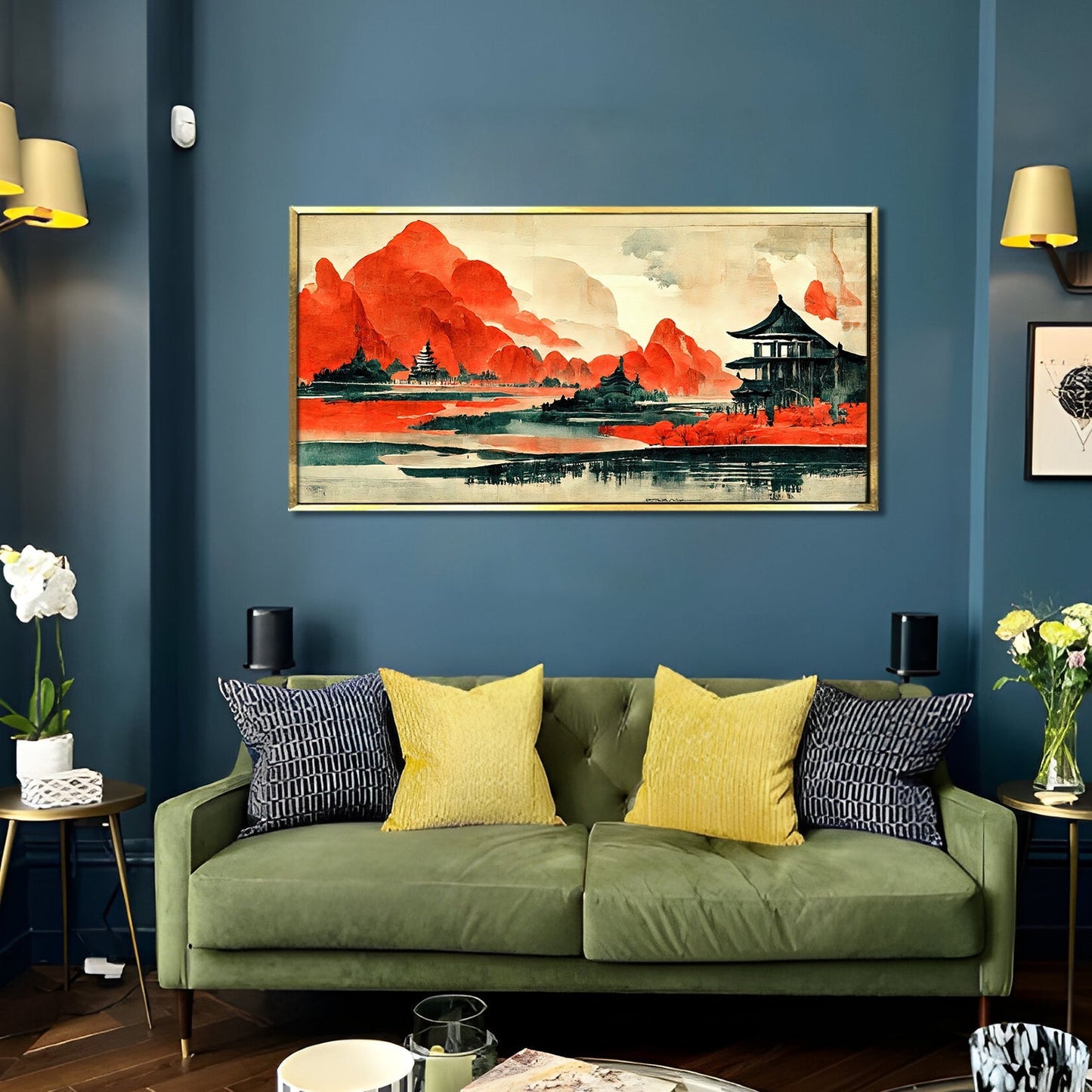 Mesmerising Landscapes Art Large Canvas Paintings. Framed Digital Reprints of Famous and Vibrant Artwork (LDWA10)
