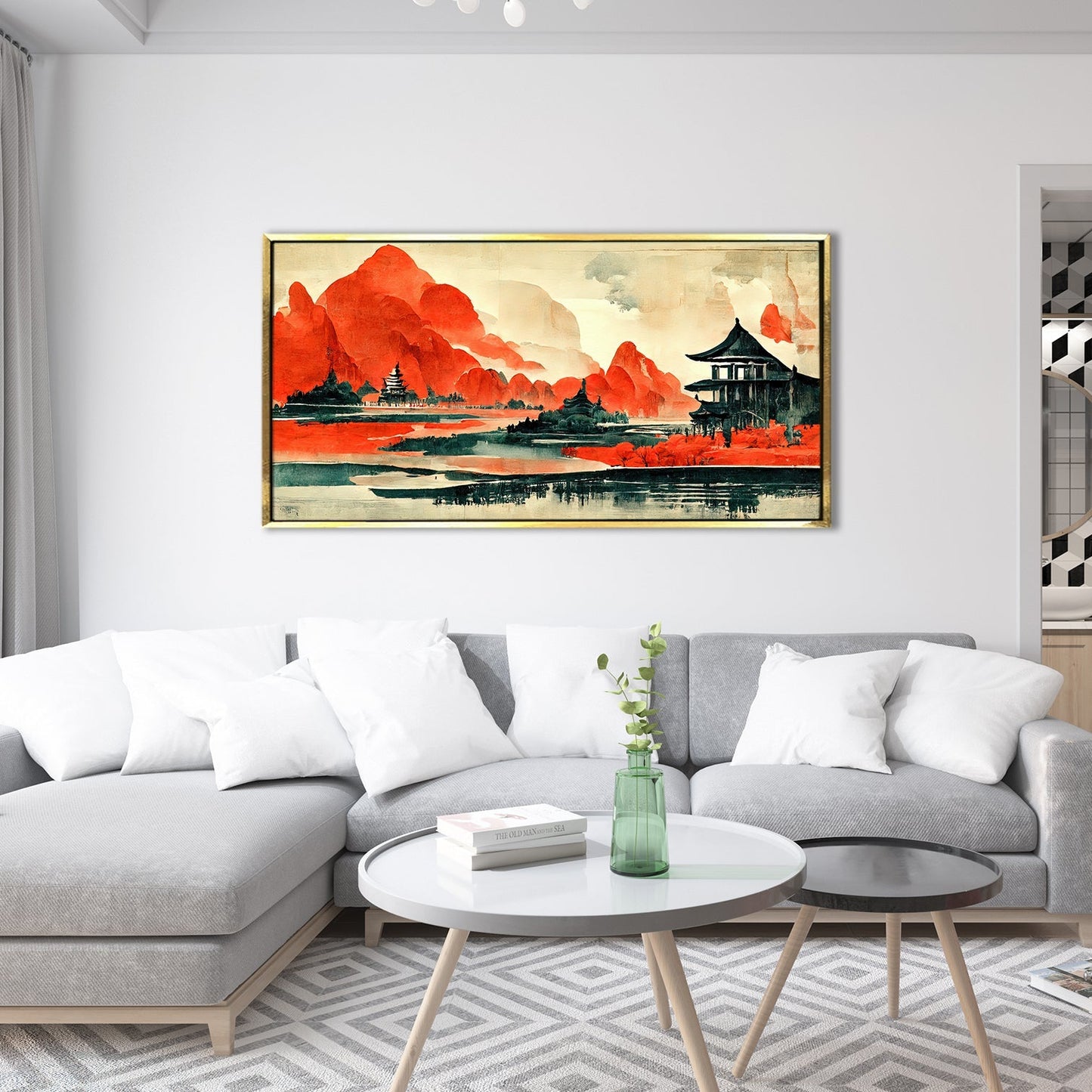 Mesmerising Landscapes Art Large Canvas Paintings. Framed Digital Reprints of Famous and Vibrant Artwork (LDWA10)