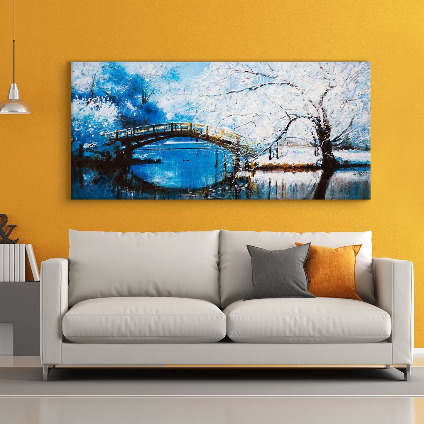 Evening winter forest Canvas Wall Art Painting