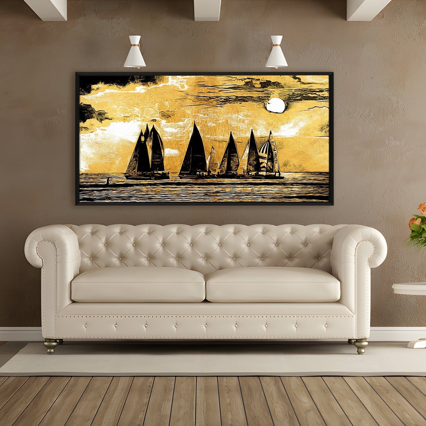 Mesmerising Landscapes Art Large Canvas Paintings. Framed Digital Reprints of Famous and Vibrant Artwork (LDWA13)