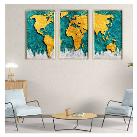Modern Gold Canvas Wall Art Painting
