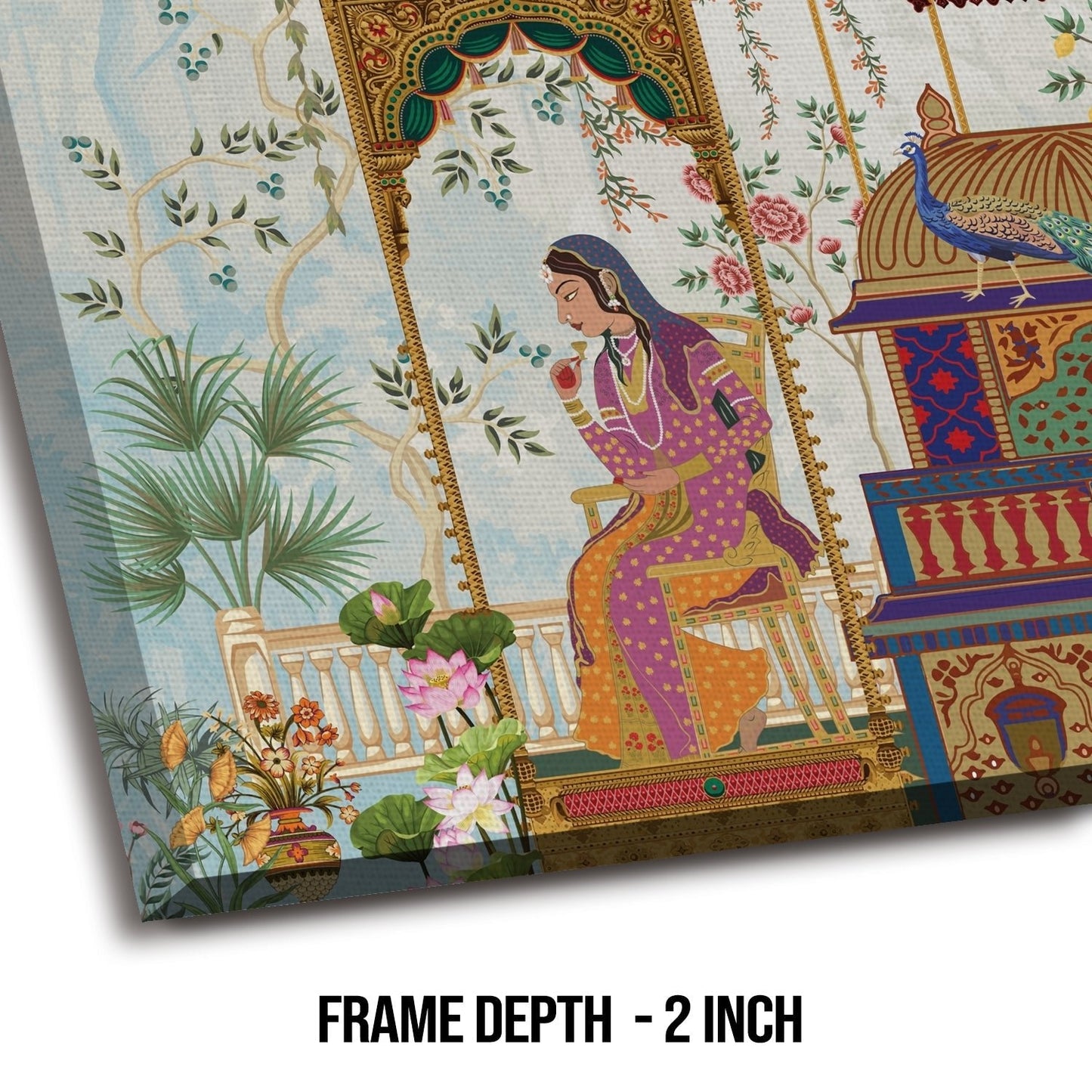 Mughal Indian Traditional Canvas Wall Art Painting