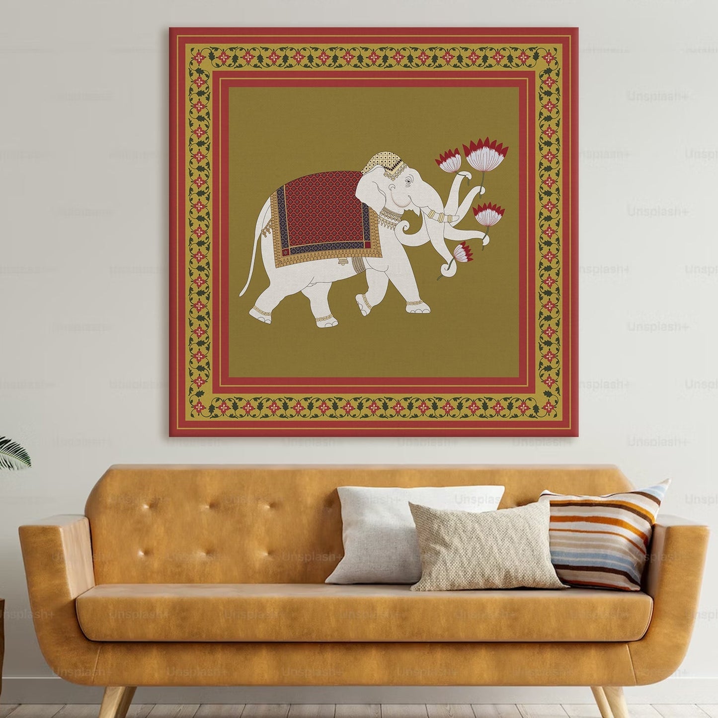Mughal Indian Traditional Canvas Wall Art Painting