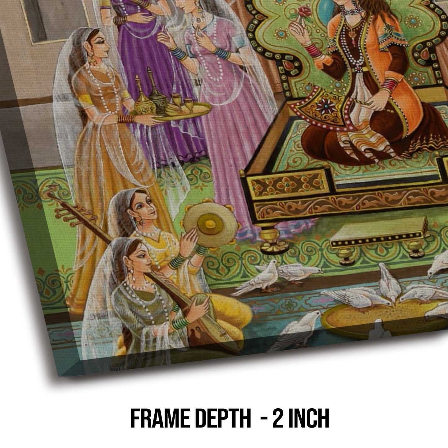 Mughal Indian Traditional Canvas Wall Art Painting