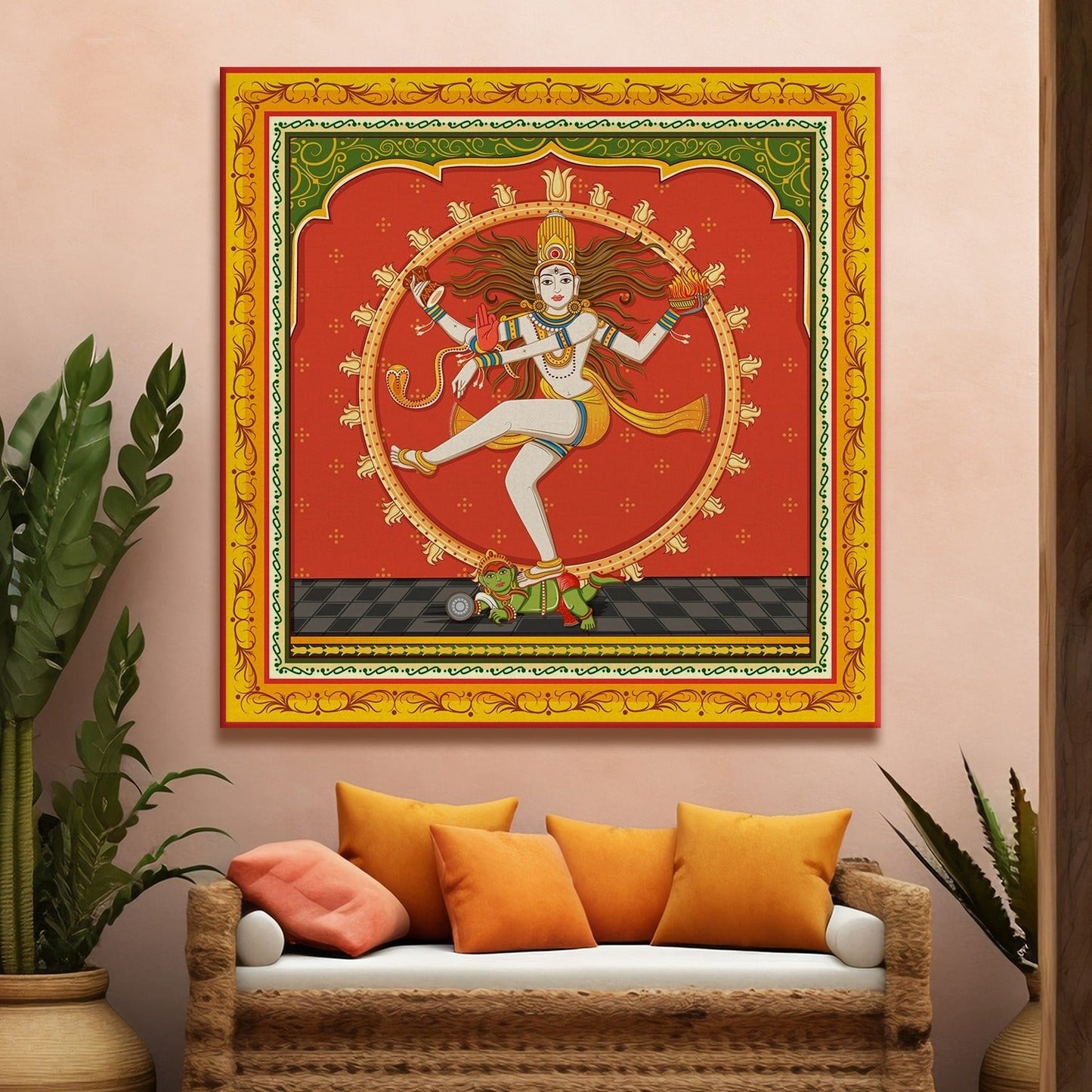 Nataraja Canvas Wall Art Painting