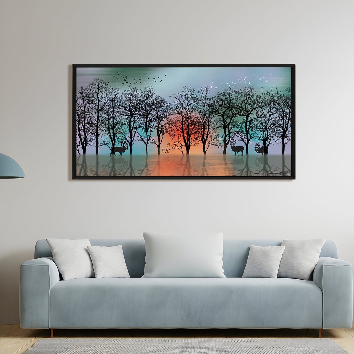 Nature Vastu Canvas Painting Framed for Living Room Wall Decoration