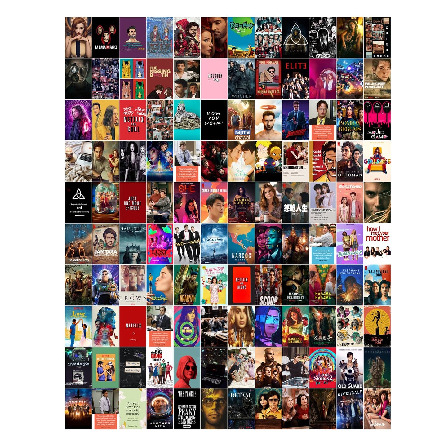 NETFLIX SERIES Posters Set of 120 Small Wall Poster Set Wall Collage for Home Decoration Office Decor Size 6 in x 4 inch (ROCK BAND)