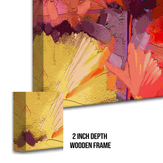 Abstract Red Gerbera Flowers Canvas Wall Art Painting