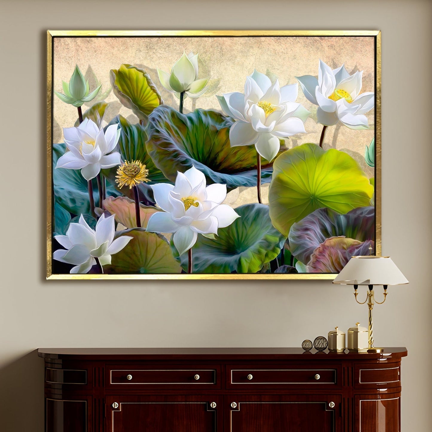 PAPER PLANE DESIGN Canvas Floral Wall Art: A Symphony of Nature's Elegance Large Size Canvas Framed Paintings For Living Room, Office, Home Decor. (FLWA02)