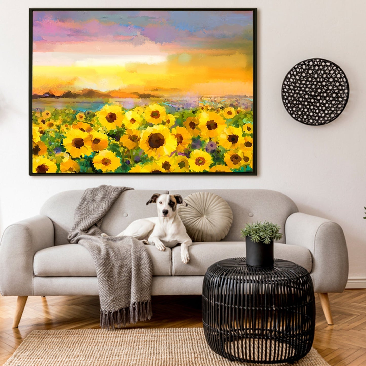 PAPER PLANE DESIGN Canvas Floral Wall Art: A Symphony of Nature's Elegance Large Size Canvas Framed Paintings For Living Room, Office, Home Decor. (FLWA03)