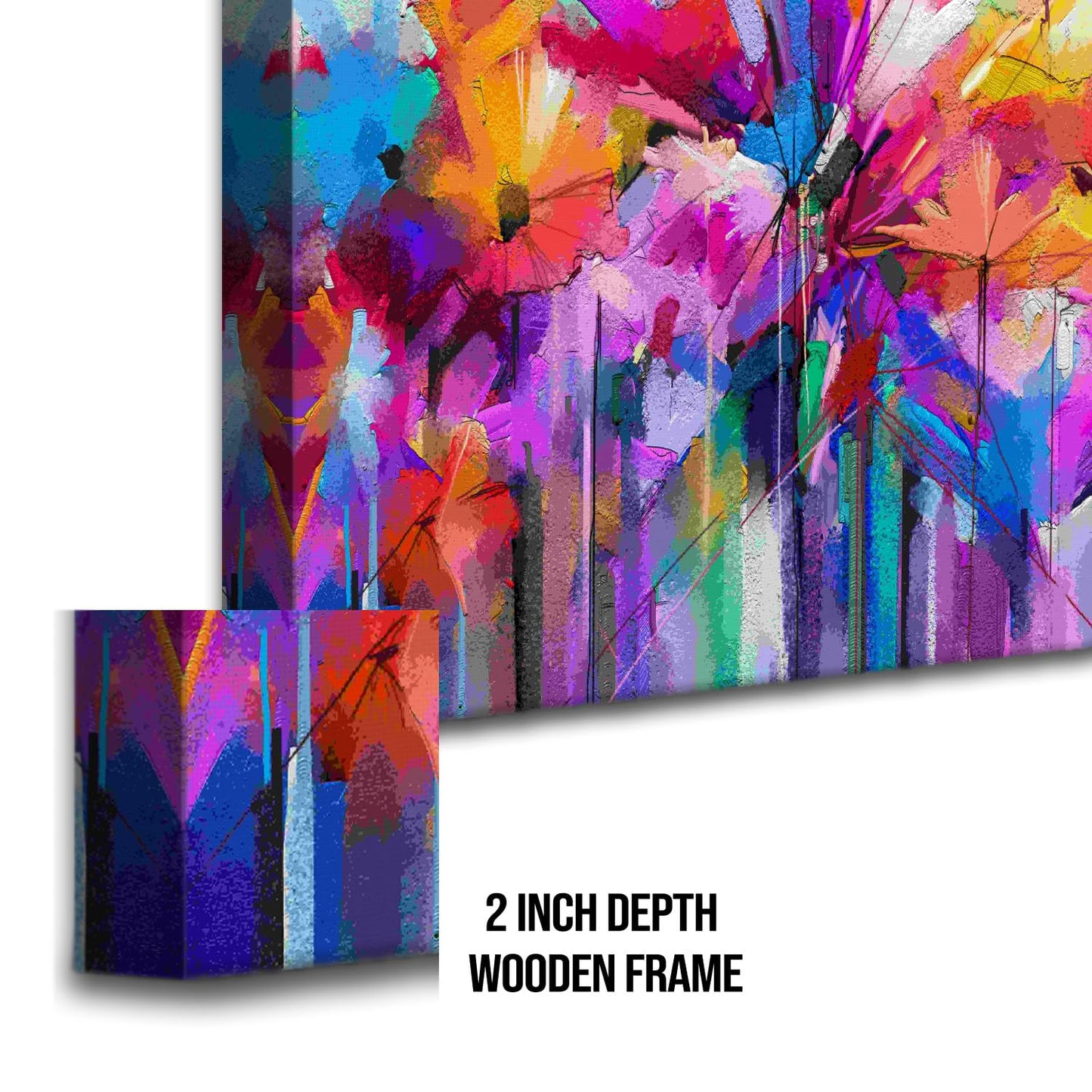 LIOX Obraz Barevné květy Canvas Wall Art Painting