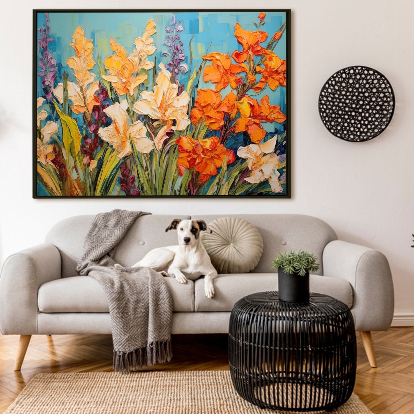 PAPER PLANE DESIGN Canvas Floral Wall Art: A Symphony of Nature's Elegance Large Size Canvas Framed Paintings For Living Room, Office, Home Decor. (FLWA06)