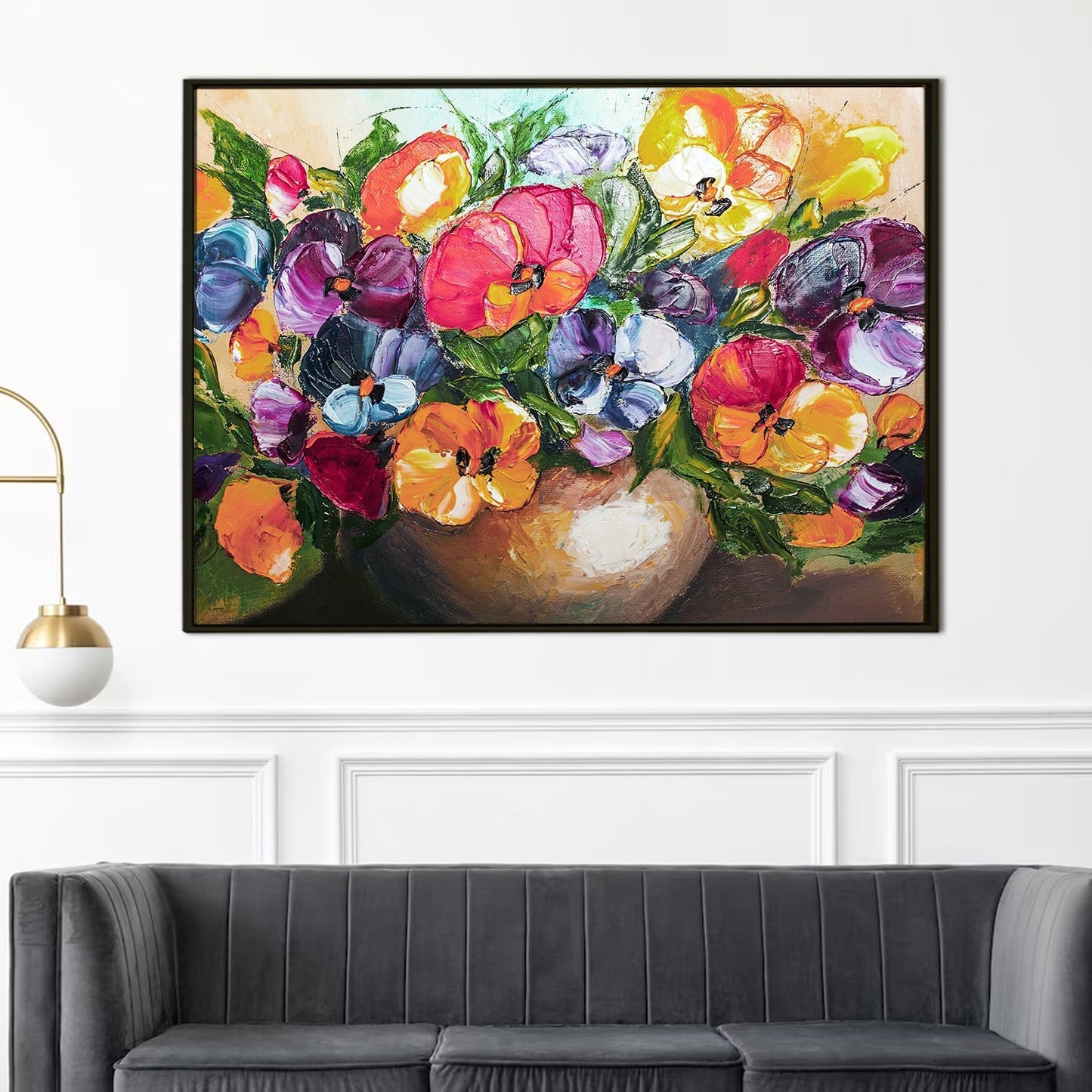 PAPER PLANE DESIGN Canvas Floral Wall Art: A Symphony of Nature's Elegance Large Size Canvas Framed Paintings For Living Room, Office, Home Decor. (FLWA07)