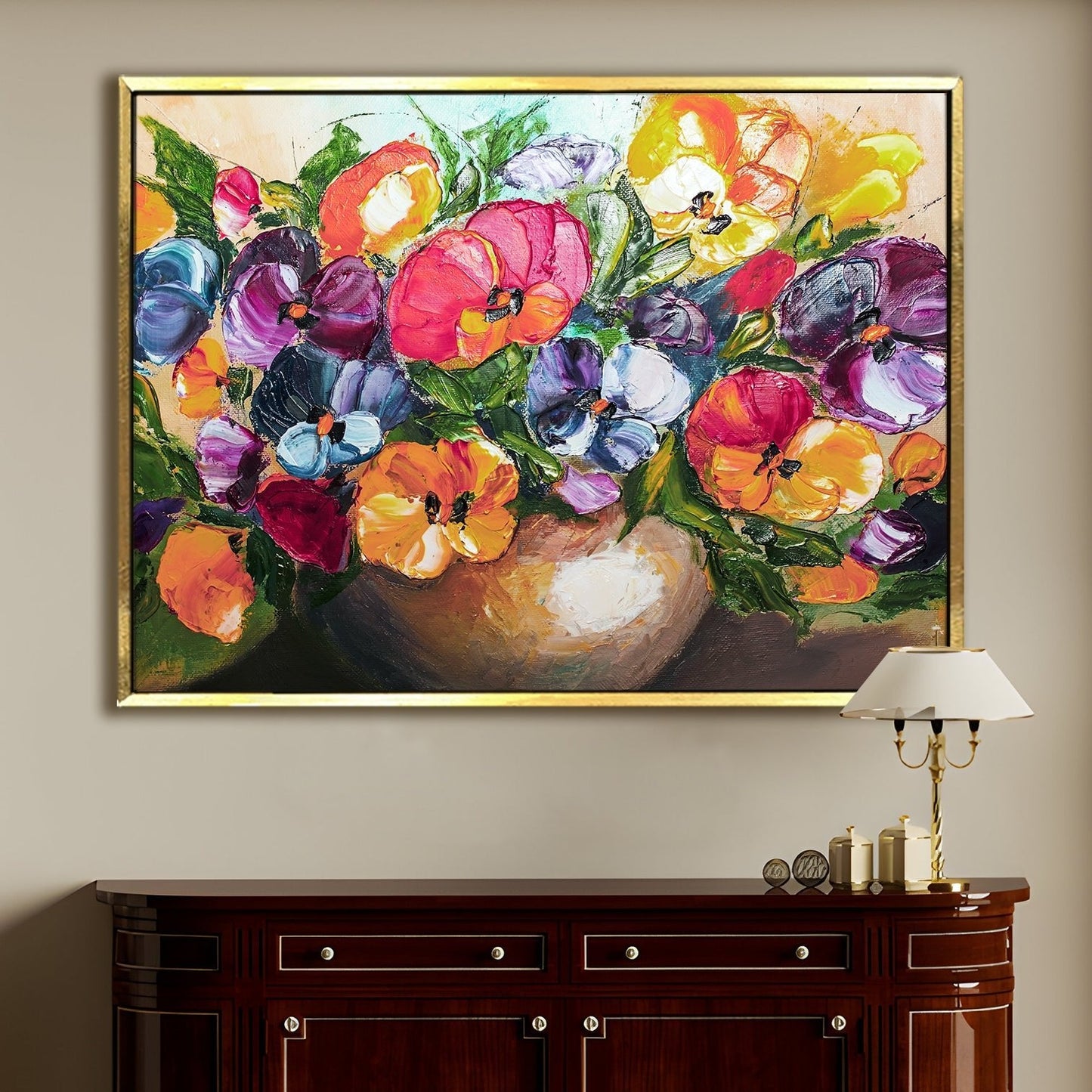 PAPER PLANE DESIGN Canvas Floral Wall Art: A Symphony of Nature's Elegance Large Size Canvas Framed Paintings For Living Room, Office, Home Decor. (FLWA07)