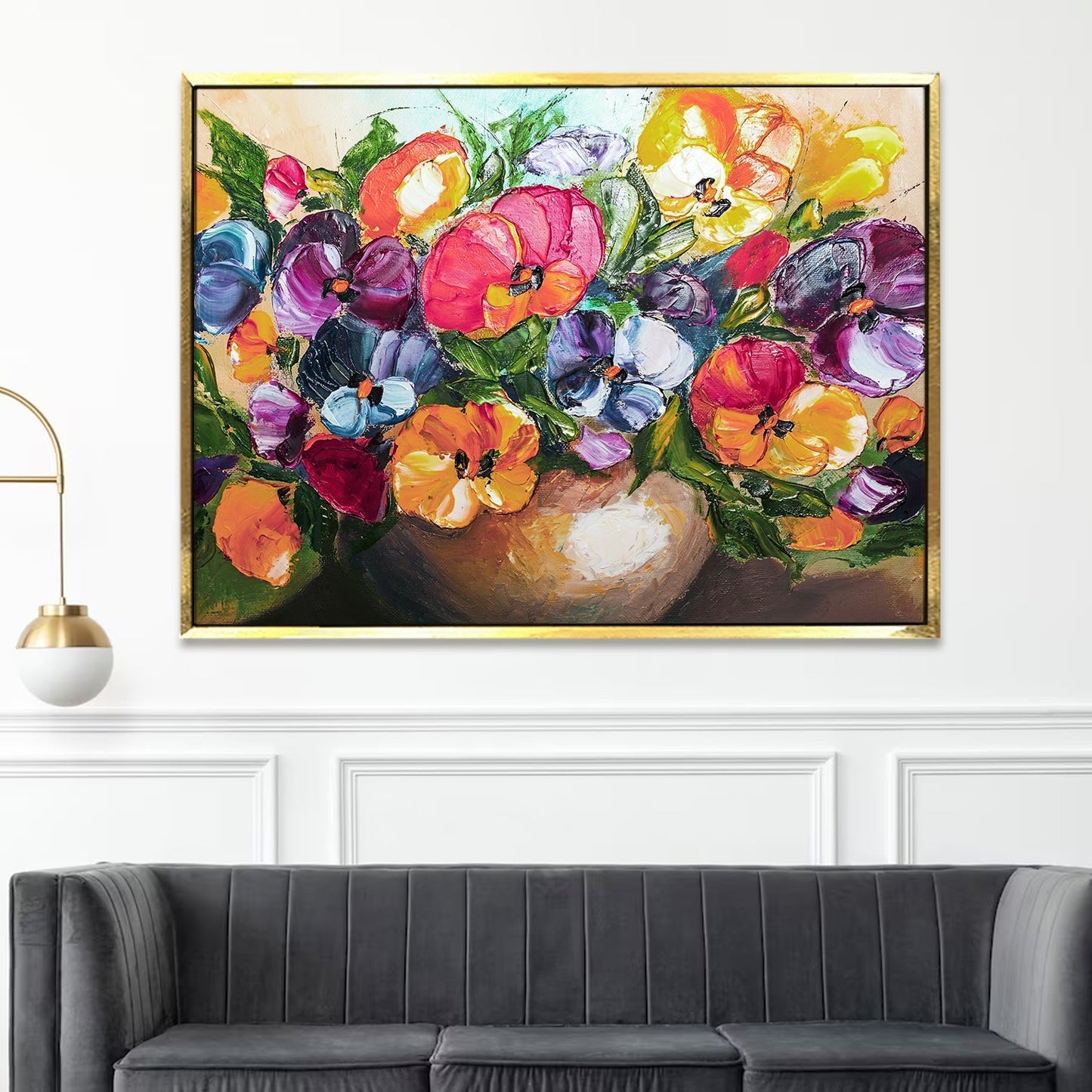 PAPER PLANE DESIGN Canvas Floral Wall Art: A Symphony of Nature's Elegance Large Size Canvas Framed Paintings For Living Room, Office, Home Decor. (FLWA07)