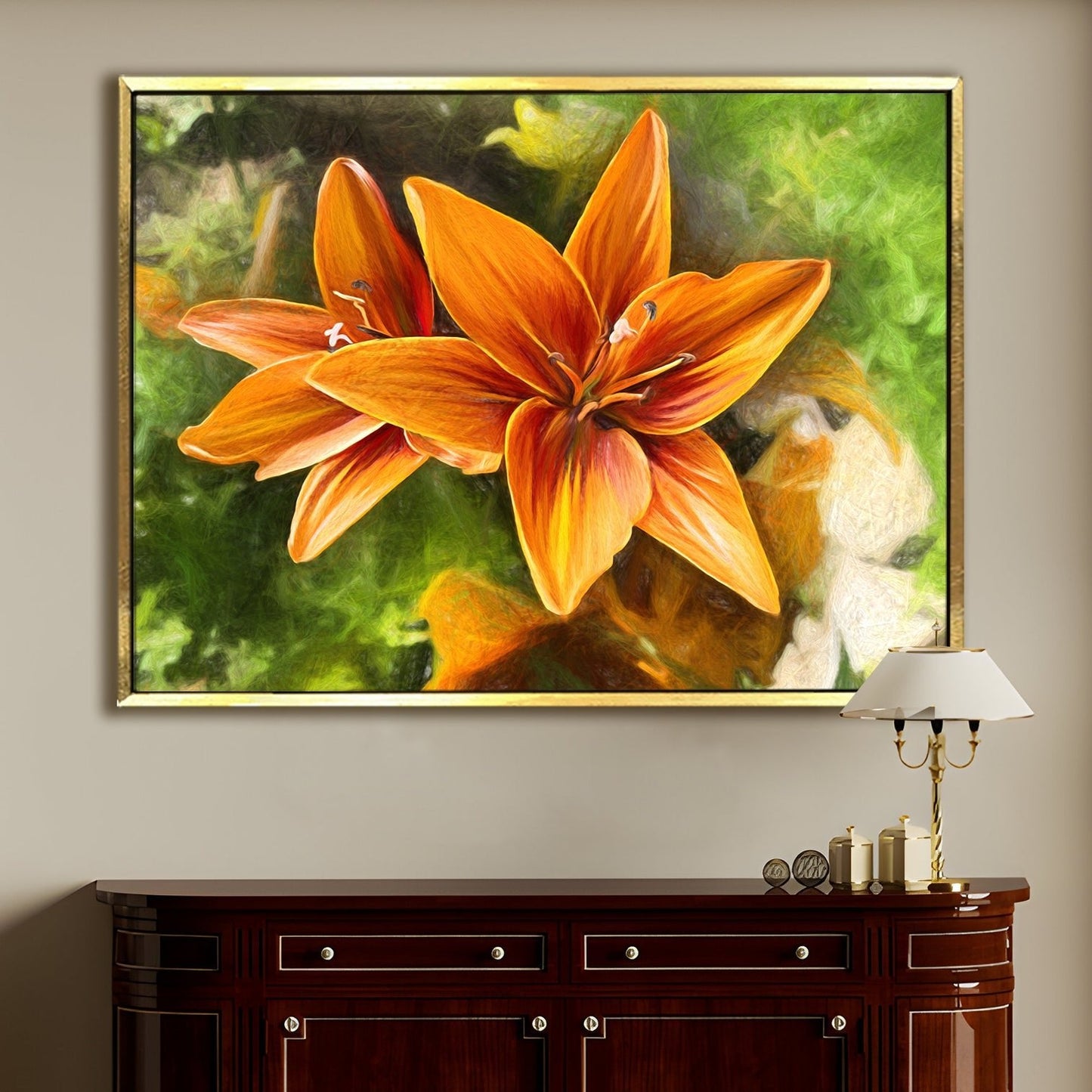 PAPER PLANE DESIGN Canvas Floral Wall Art: A Symphony of Nature's Elegance Large Size Canvas Framed Paintings For Living Room, Office, Home Decor. (FLWA09)