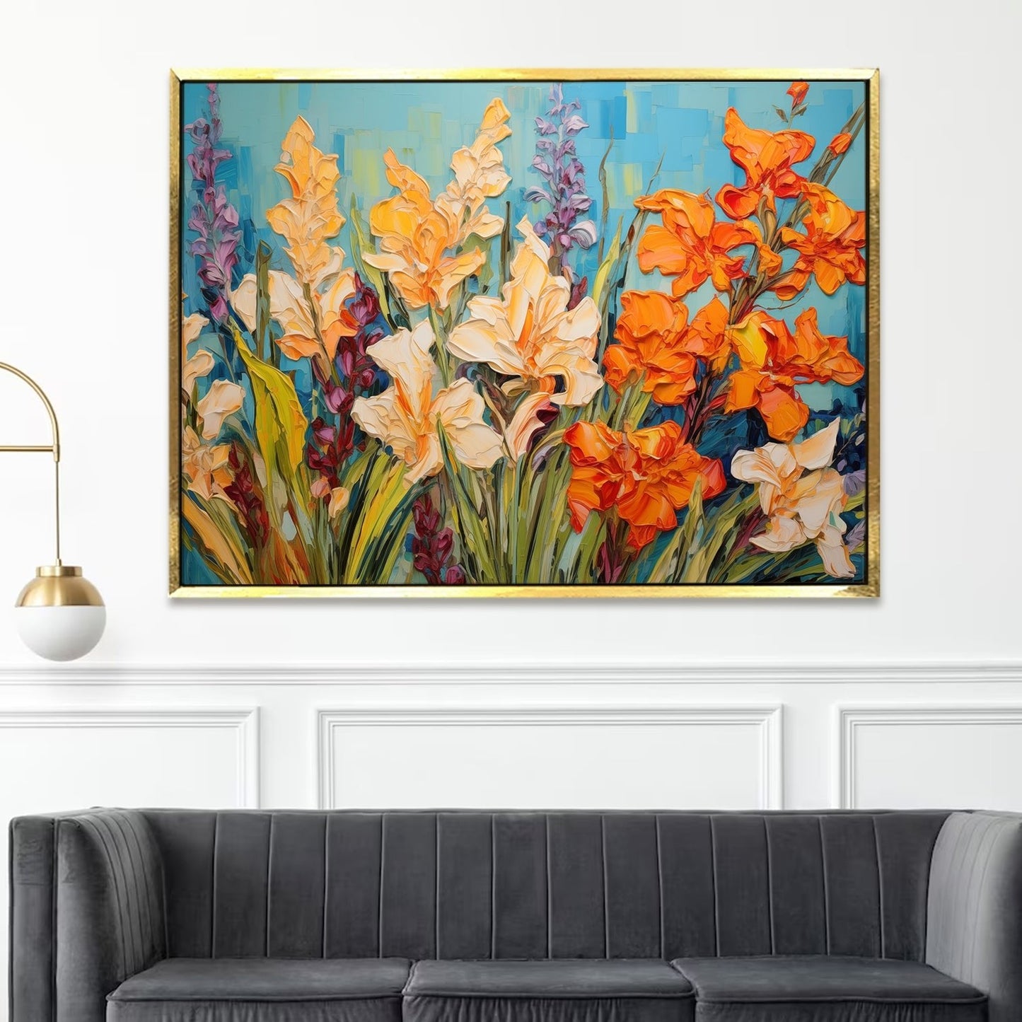 PAPER PLANE DESIGN Canvas Floral Wall Art: A Symphony of Nature's Elegance Large Size Canvas Framed Paintings For Living Room, Office, Home Decor. (FLWA12)