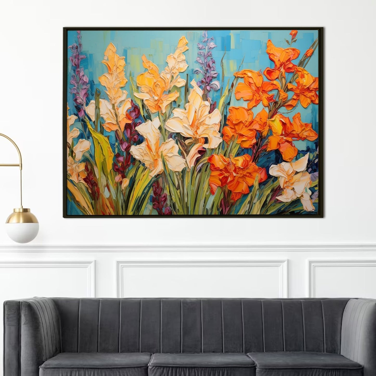 PAPER PLANE DESIGN Canvas Floral Wall Art: A Symphony of Nature's Elegance Large Size Canvas Framed Paintings For Living Room, Office, Home Decor. (FLWA12)