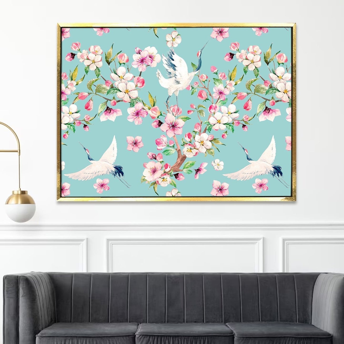PAPER PLANE DESIGN Canvas Floral Wall Art: A Symphony of Nature's Elegance Large Size Canvas Framed Paintings For Living Room, Office, Home Decor. (FLWA14)