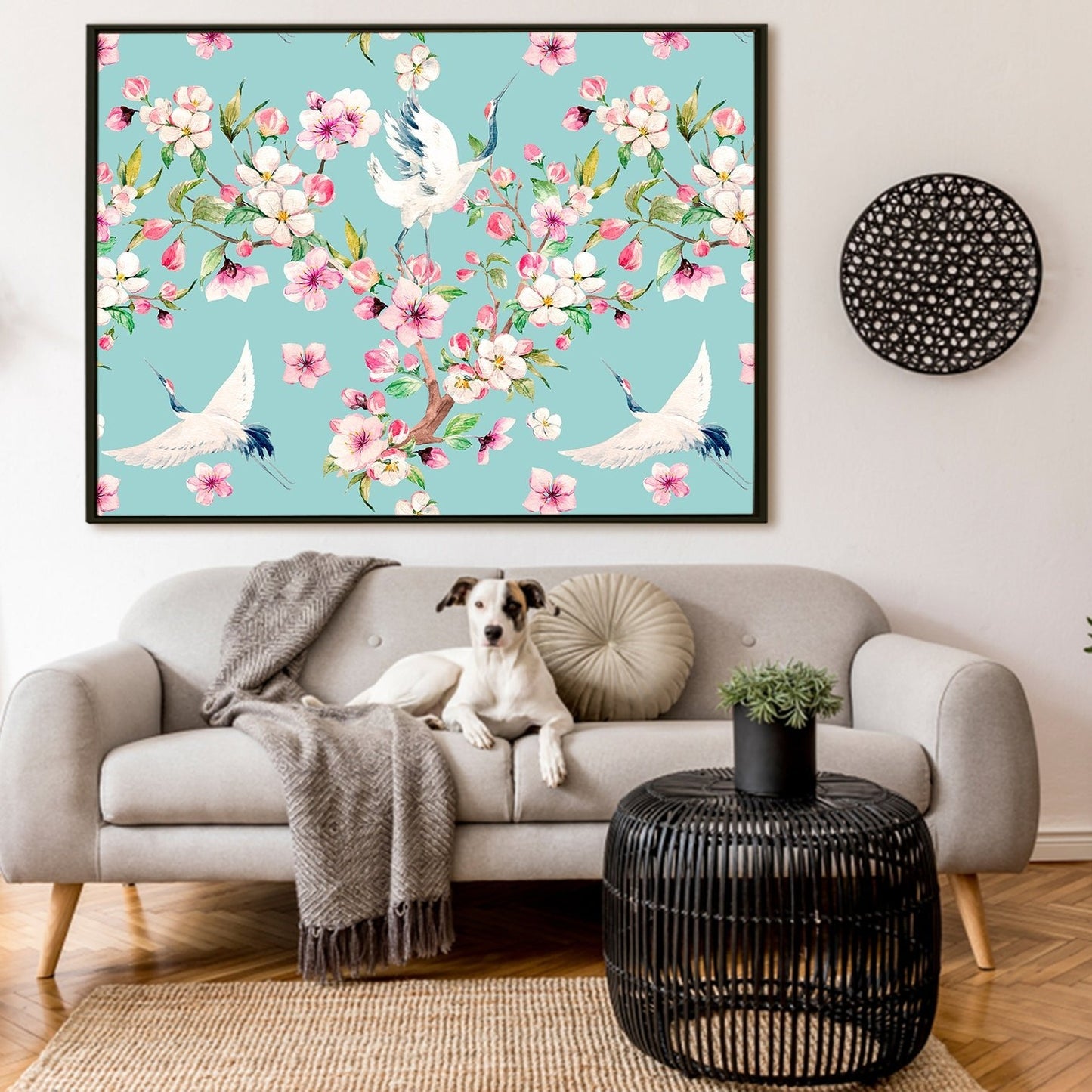 PAPER PLANE DESIGN Canvas Floral Wall Art: A Symphony of Nature's Elegance Large Size Canvas Framed Paintings For Living Room, Office, Home Decor. (FLWA14)