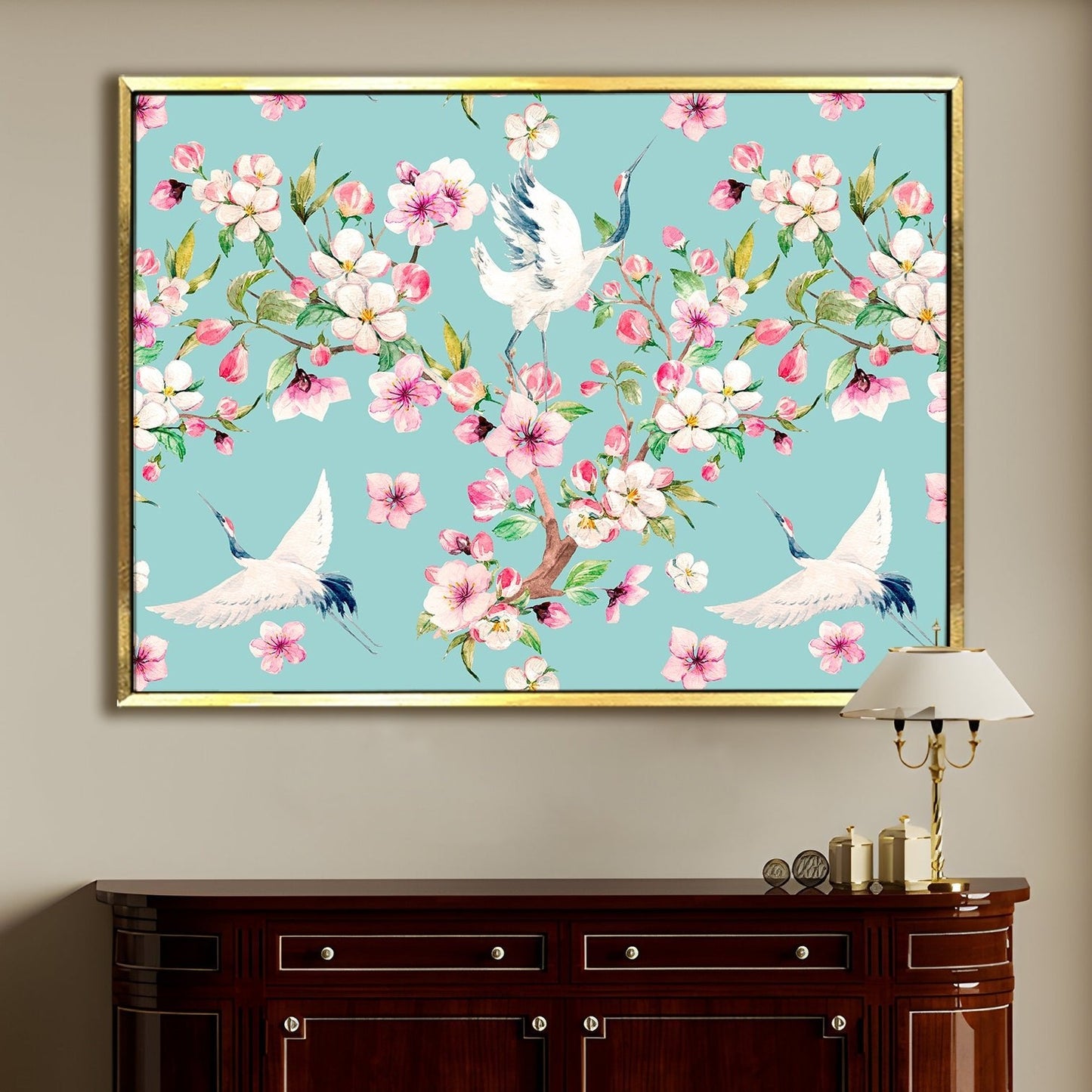 PAPER PLANE DESIGN Canvas Floral Wall Art: A Symphony of Nature's Elegance Large Size Canvas Framed Paintings For Living Room, Office, Home Decor. (FLWA14)