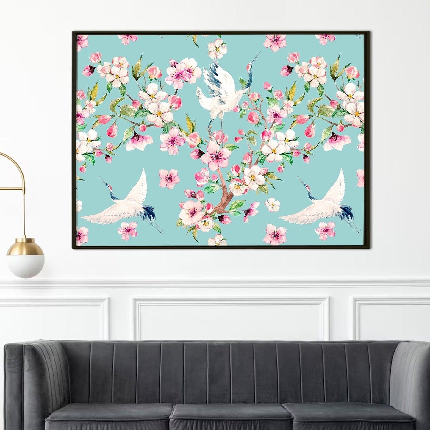 PAPER PLANE DESIGN Canvas Floral Wall Art: A Symphony of Nature's Elegance Large Size Canvas Framed Paintings For Living Room, Office, Home Decor. (FLWA14)