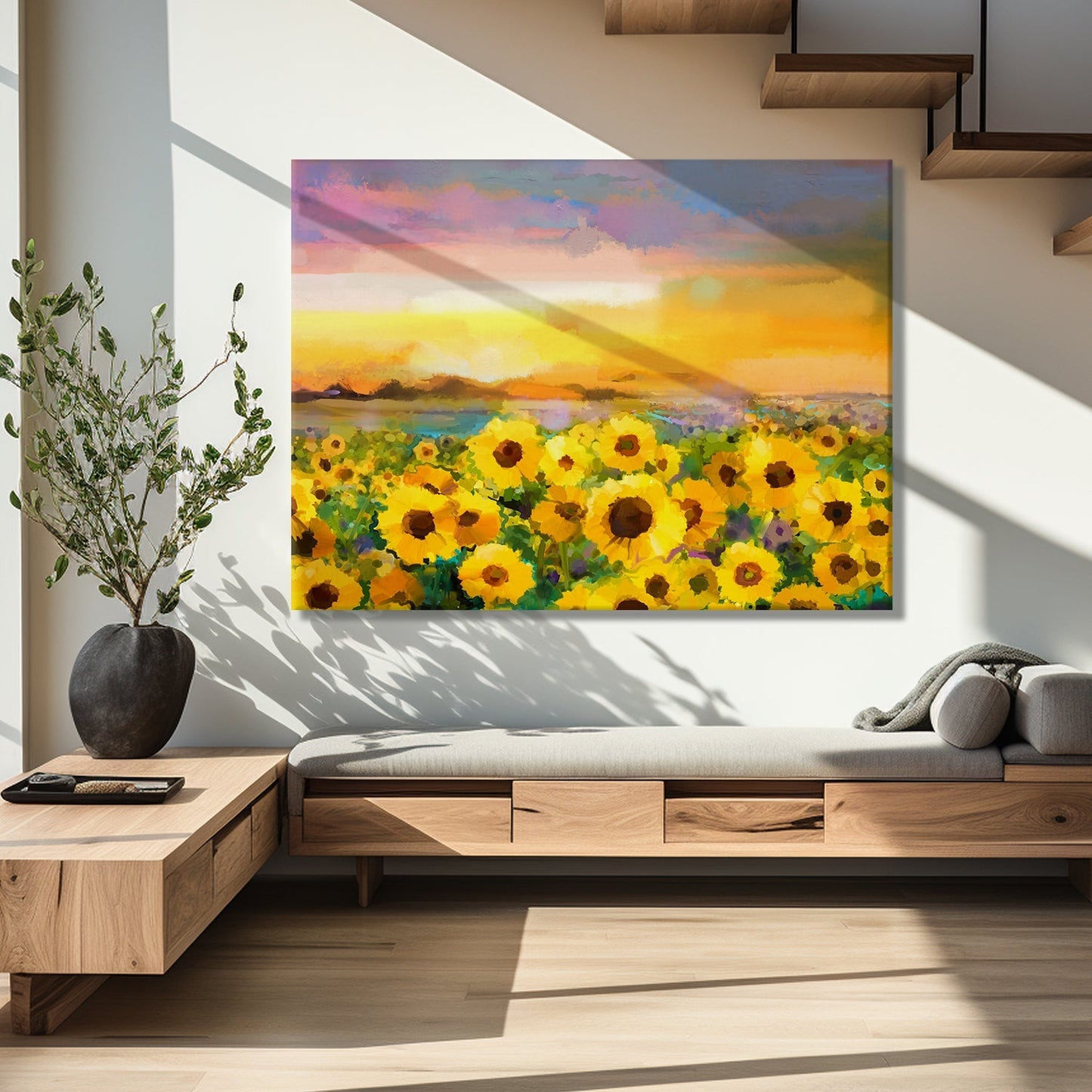 Sunflower Field canvas wall art painting