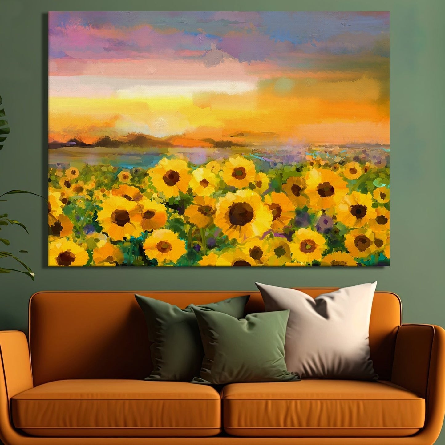 Sunflower Field canvas wall art painting